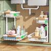 Under Sink Organizer, 2 Packs 2 Tier Under Sink Organizers and Storage, Slide Out Pull Out Cabinet Organizer Shelf, Metal Sliding Drawer for Kitchen