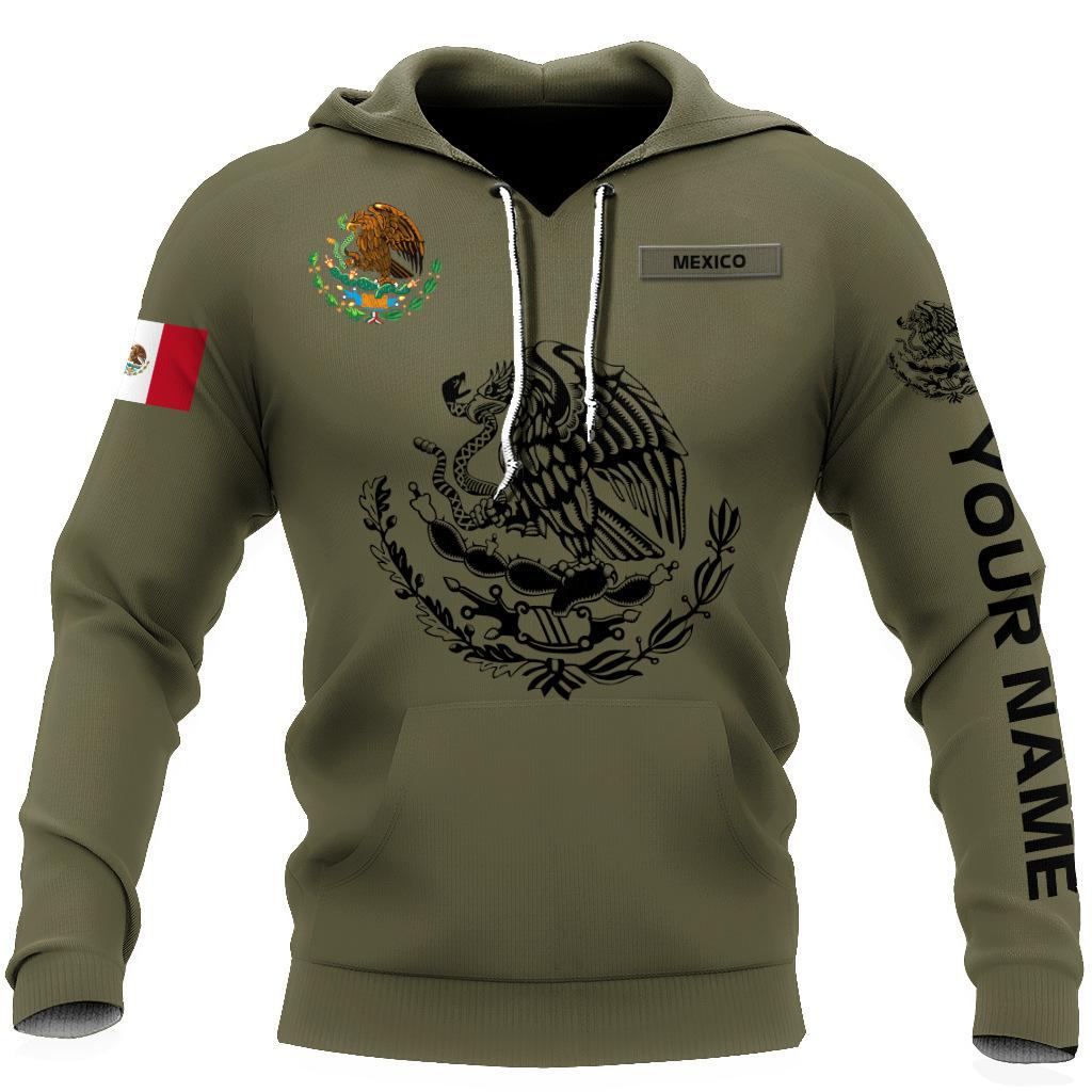 2026 European and American New Men's Sweater Mexican logo3D Digital Printing Hooded Sweater Is Sent On Behalf of Others.