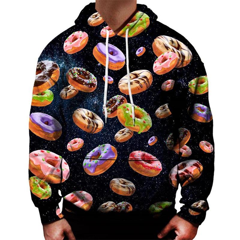 Colorful Ice Cream Hoodie Men 3D Printing Popsicle Donut Sweatshirt Long Sleeve Hoodies Tops Women Street Oversized Pullovers