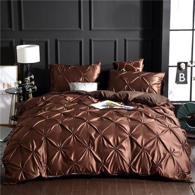Source Of Origin, Washed Tencel Pulling Flower Craftsmanship, Simple European Three-Piece Set, Quilt Cover, Pillowcase, Bedding