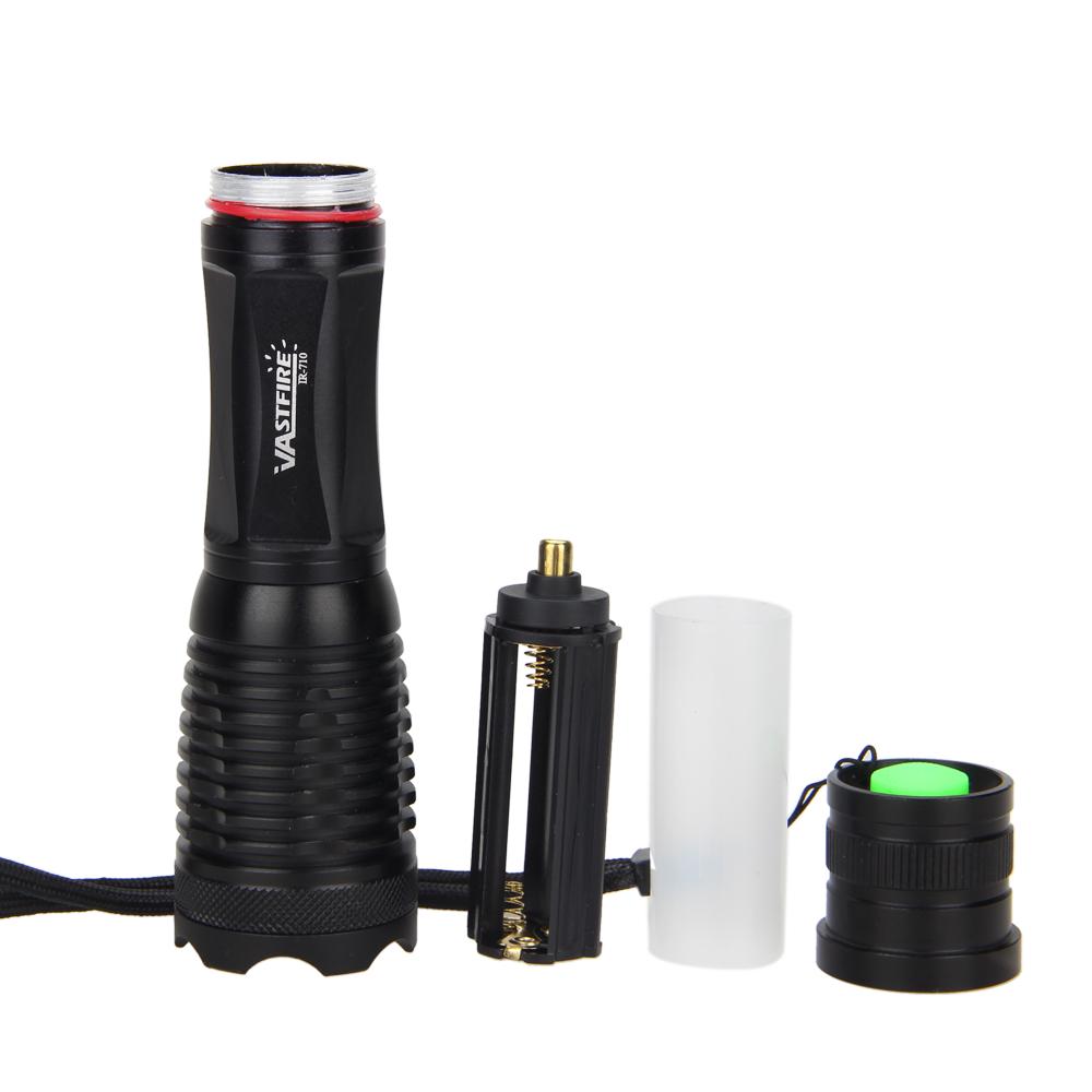 LED Infrared Radiation IR Flashlight 850nm Zoomable Night Vision Flashlight Torch Weapon Light Rifle Hunting Torch Infrared