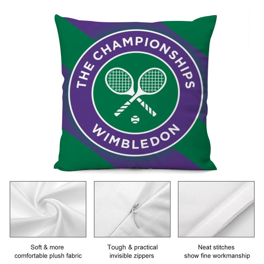 W-Wimbledon Cool Pillow Case Short Plush Sofa Decorative Gift Home Double-sided Printing Cushion