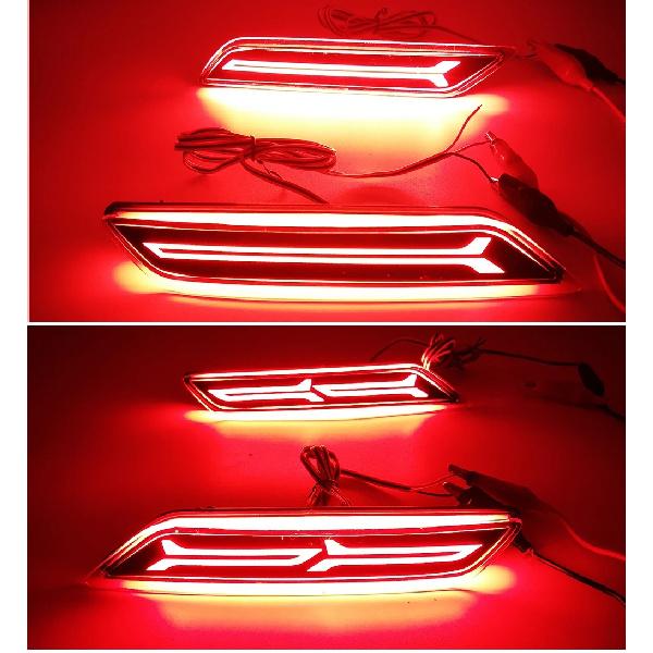 Car Flashing 2PCS For Honda City 2017 2018 2019 LED Rear Bumper Tail Light Fog Lamp Brake Reflector Turn Signal Fog Lamp