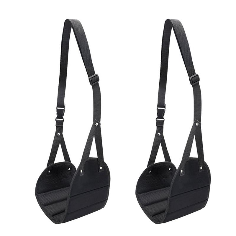 2 Stück Flugzeug Fußhängematte Verstellbarer Riemen Fußstütze Faltbar Flüge Bein Füße Polster Ergonomische Entspannung Fußstütze Hängematte