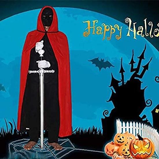Ayoii Halloween cape costume Dracula disguise long approximately 140 cm shoulder length hooded cosplay outfit Grim Reaper demon wizard vampire school