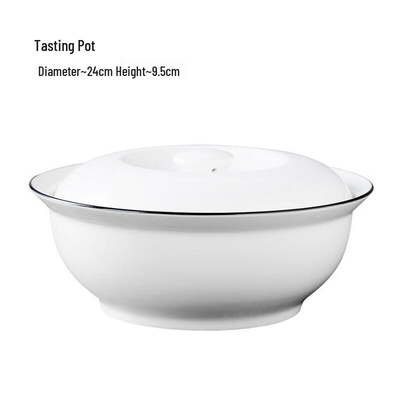 

WUHE Ceramic Flat Dinner Plate