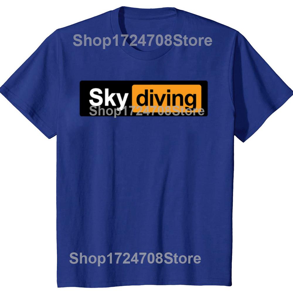 Vinage Skydiving Skydive Sky Diver Paragliding Parachu Paraglider Fashion Casual Oversized T-shirts Men's 100% Cotton T Shirt