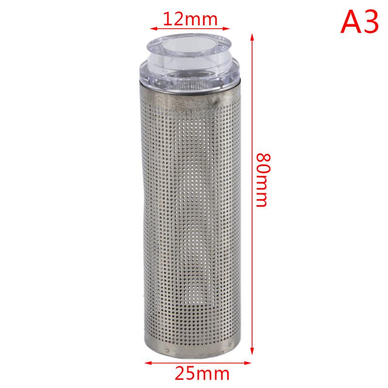 Stainless Steel Fish Tank Filter Fish Tank Fish Shrimp Mesh Net Filter Metal Pre-Filter Tube Filter Accessory Fish Tank Intake Strainer