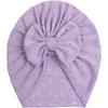 New Baby Jacquard Bow Hat, Children's Breathable Striped Pullover Hat, Baby Hat