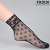 Women Retro Gothic Summer Lace Top Floral Fishnet Ankle Socks Lady Black Nylon Short Lace Stockings 23 Models Shoe Size 5-10