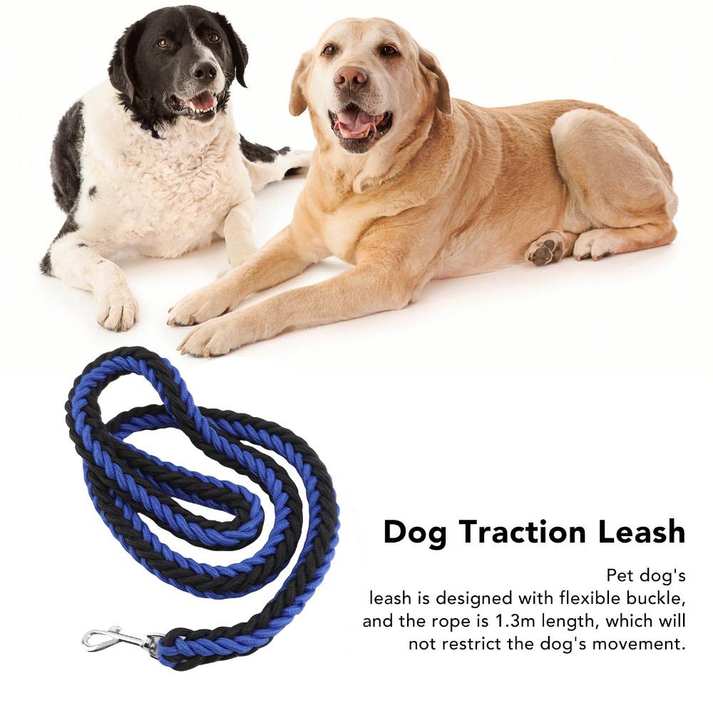 8-strand Woven Dog Slip Lead Bright Color Pet Rope Durable Training Leash  Medium Large Dogs