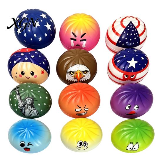 Stress Relief Toy Steamed Bun Squeeze Soft TPR Fidget Portable Fun Vent for Kids And Adults Office Desk Reliever Ball