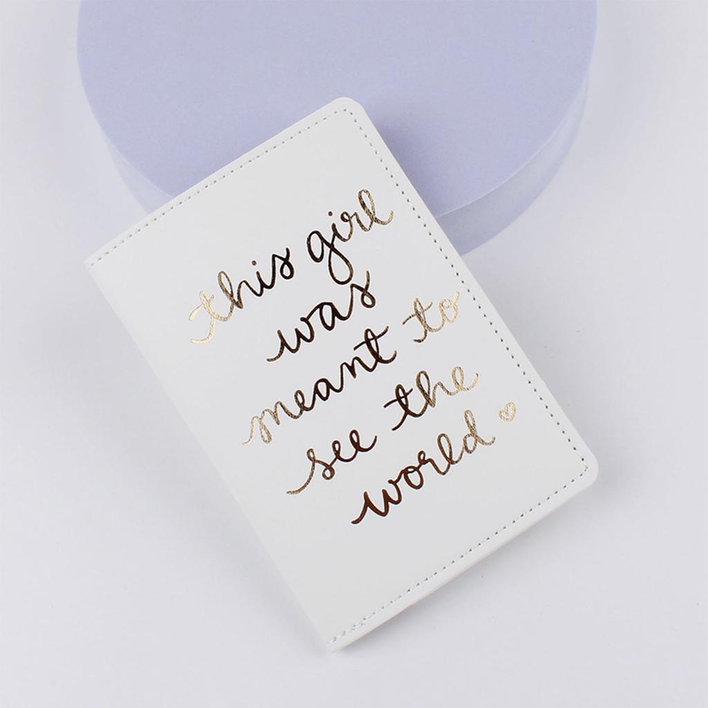 Lover Couple Passport Cover Holder Hot Stamping Letters for Women Men Travel Fashion Weddings Gift