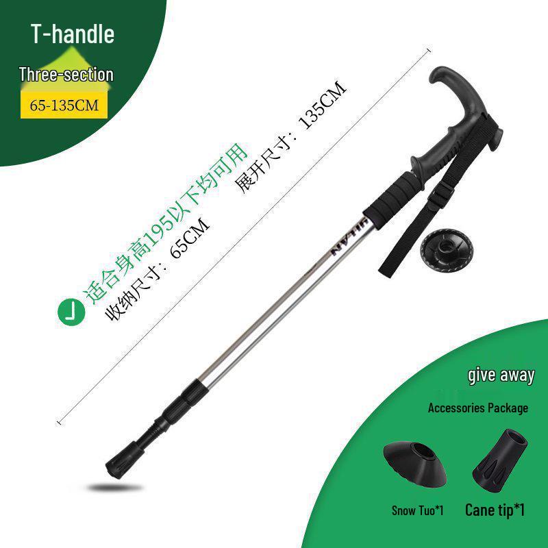 Telescopic Folding Multi-functional Hiking Poles for Men, Women, and Children - Self-defense and Mountain Climbing Walking Sticks by Chun Chu.