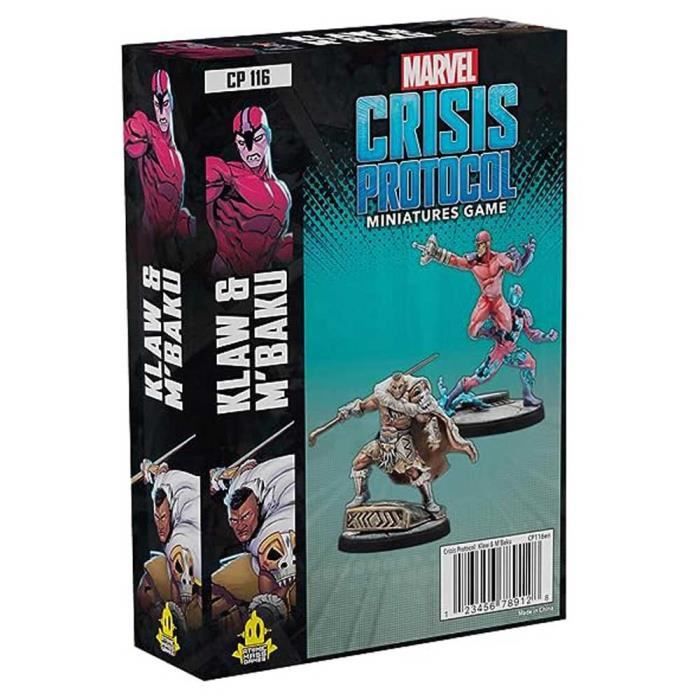 Jeu de combat miniatures - ASMODEE - Klaw &amp; M'Baku Character Pack - 2 personnages - À partir de 14 ans - Mixte