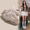 Pearl Shoelaces Casual Sports Mesh Shoes Girl Invisible Height Increasing Shoes