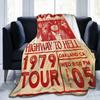 AC DC Rock Band Blankets Fleece Spring Autumn Multifunction Super Warm Throw Blanket for Home Office Bedding Throws