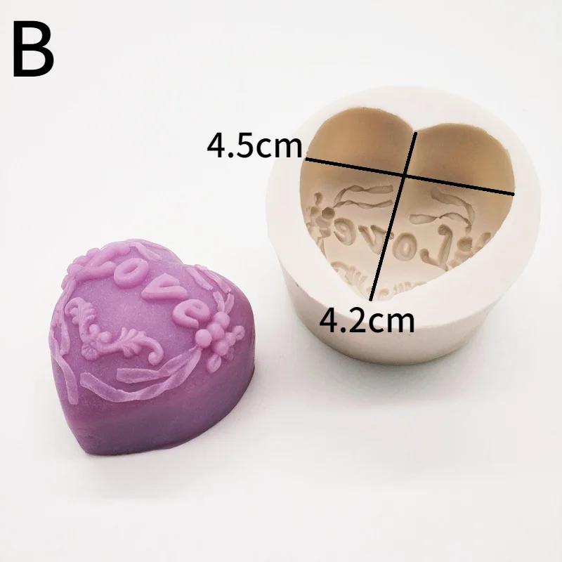 3D Love Rose Silicone Candle Mold Handmade Flower Crafts Resin Plaster Soap Molds for Valentine's Day Decoration Gift