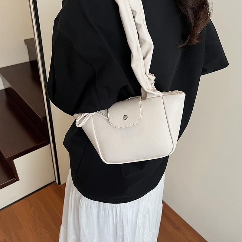 IELGY Ladies Shoulder Bag Pleated Portable Bow Portable Bucket Bag