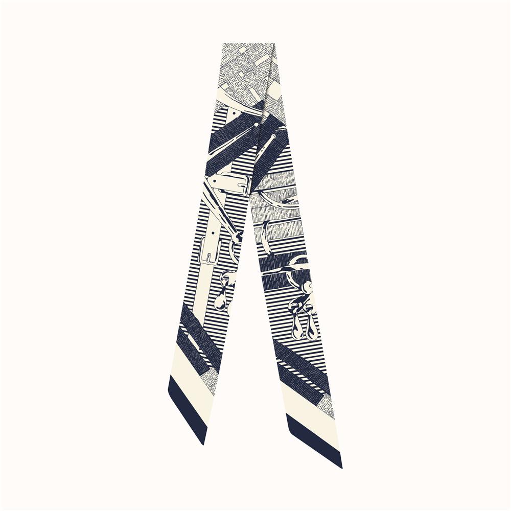 Korean Versatile Four seasons seasons Belt Chain Women's twill Decorative Small Silk Scarf Hair Band Binding Bag Handle Ribbon