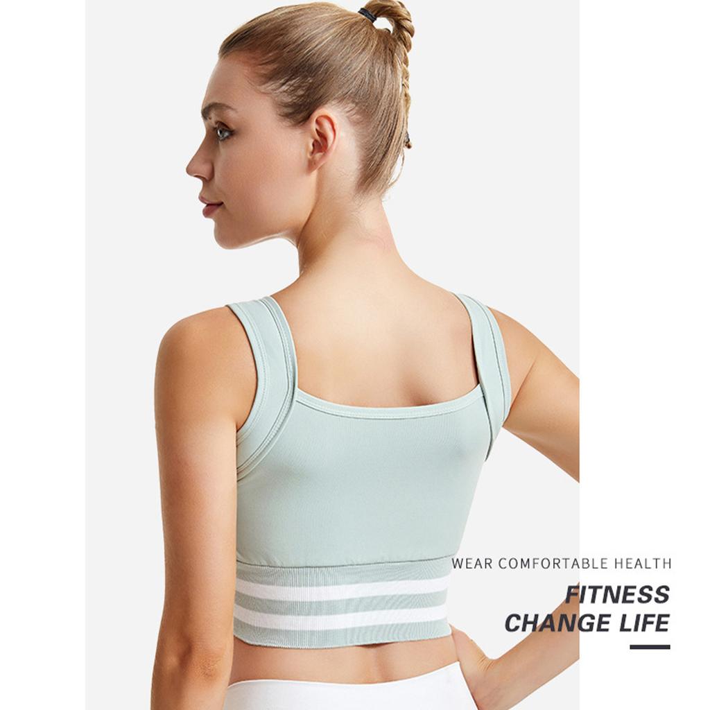 Sports Bra Plus Size Women Sports Bra Sexy Yoga Vest Front Zipper Adjustable Strap Shockproof Fitness Athletic Bralette Wear Outside Women Lingerie