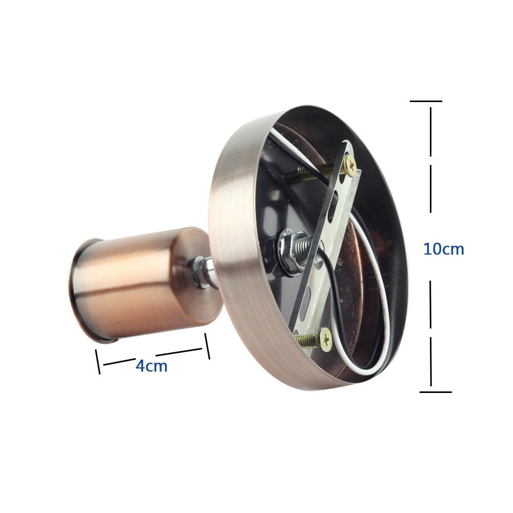 E27 Light Socket Antique Metal Lamp 1pcs Black White Silver Bronze Lamp Base Socket Holder for E27 Edison Incandescent Lamp