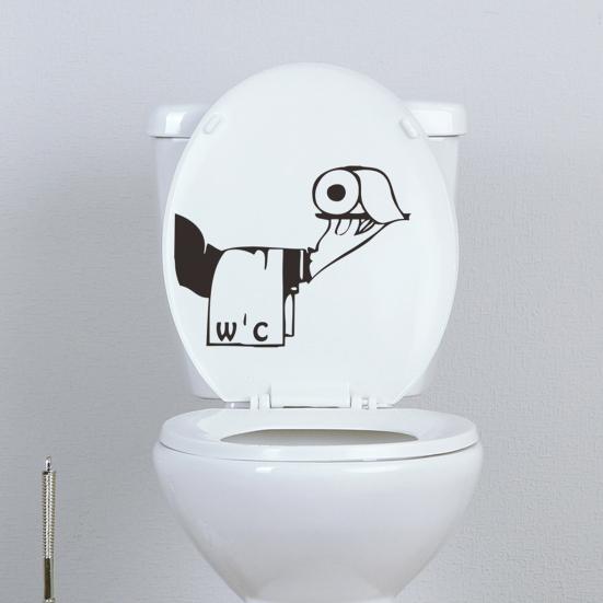 Holding Roll Paper Toilet Sticker Waterproof Removable Self-adhesive PVC Living Room Bathroom
