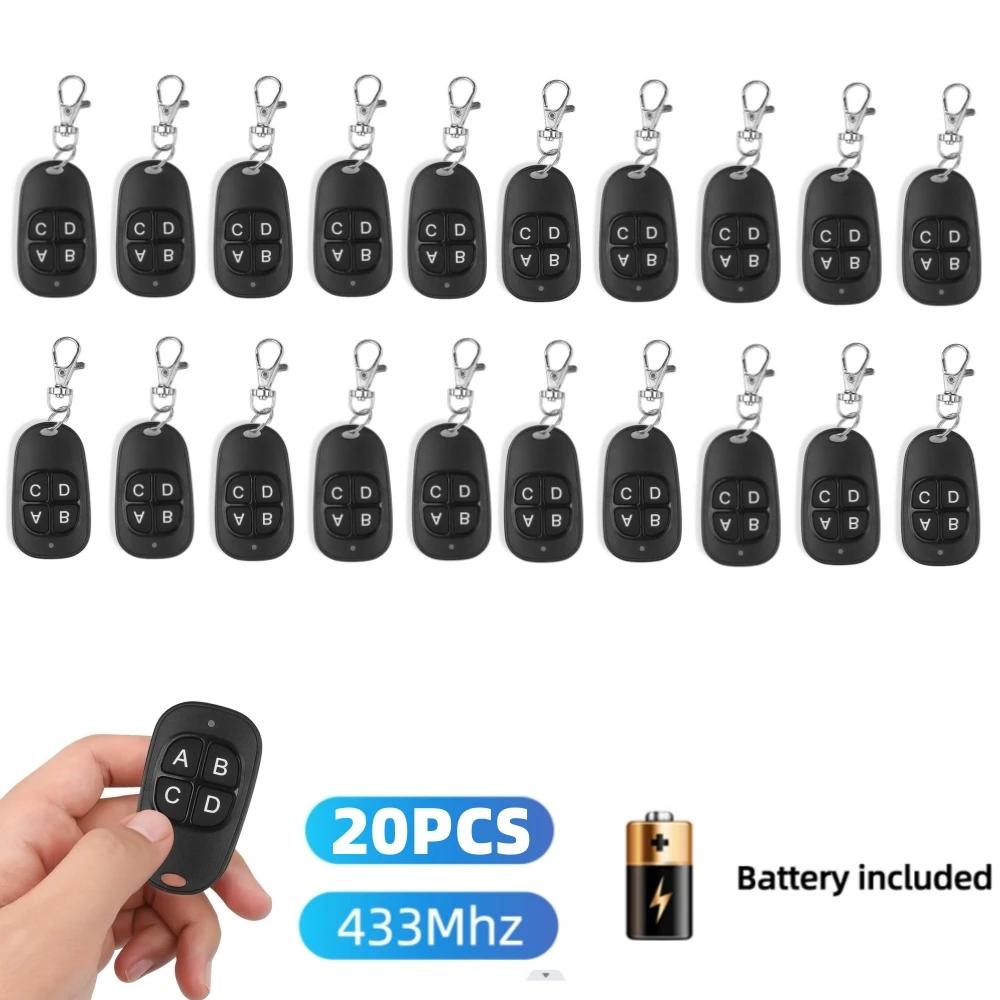 5-50pcs 433MHz Remote Control Universal Garage Remote 4 Buttons Duplicator Controller Replacement Wireless Car Keys for Garage