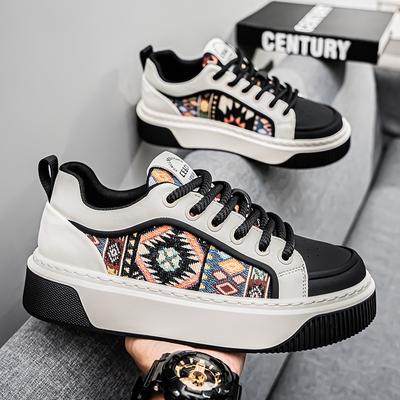 New Men's Fashion Sneakers Youth Trendy Versatile Casual Shoes Thick Soled Height Boosting Lightweight Running Shoes
