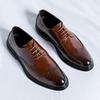 Módní pánské společenské boty na šněrování Módní společenské pánské boty Klasické kožené pánské oblekové boty Módní brogue společenské boty Pánské Oxfords