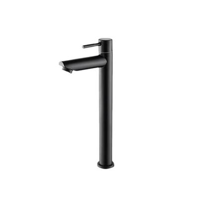 Stainless Steel Heighten Washbasin Faucet Quick Open Silver/Black Washbasin Tap Rust-proof Sink Water Tap Bathroom Counter