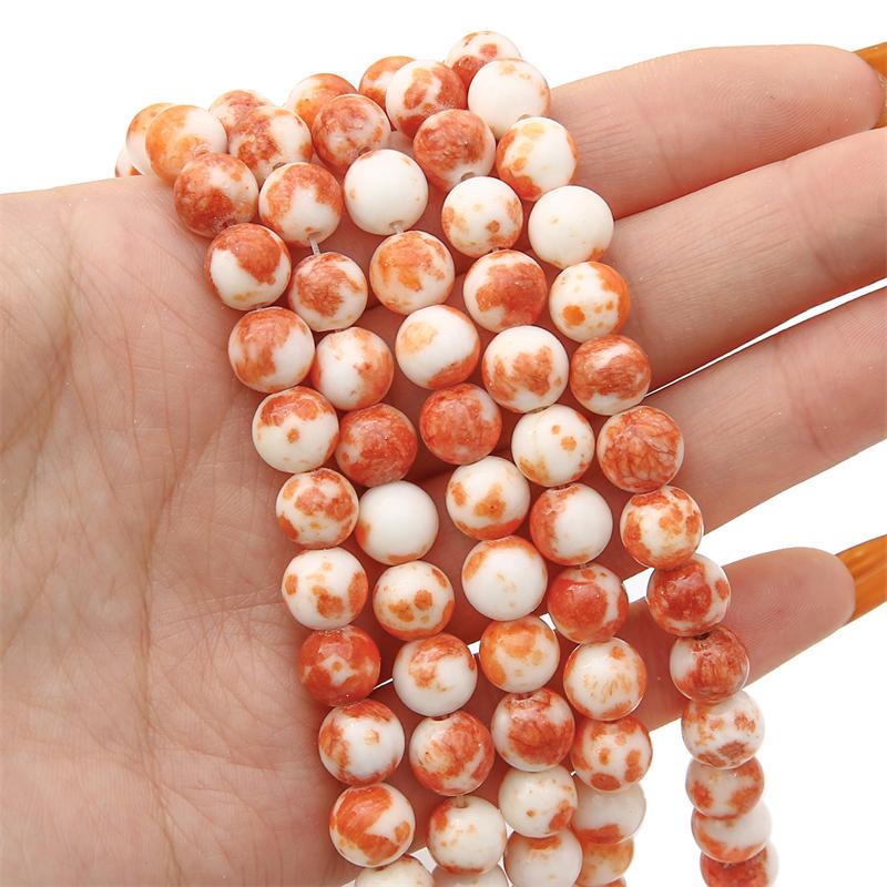 Přírodní barevné kulaté korálky Volné kulaté korálky pro výrobu šperků DIY náramek náhrdelník náušnice příslušenství