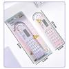 Durable 3-in-1 Ruler With Protractor Clear Multi-function Ruler 15cm Calculator Ruler School Office
