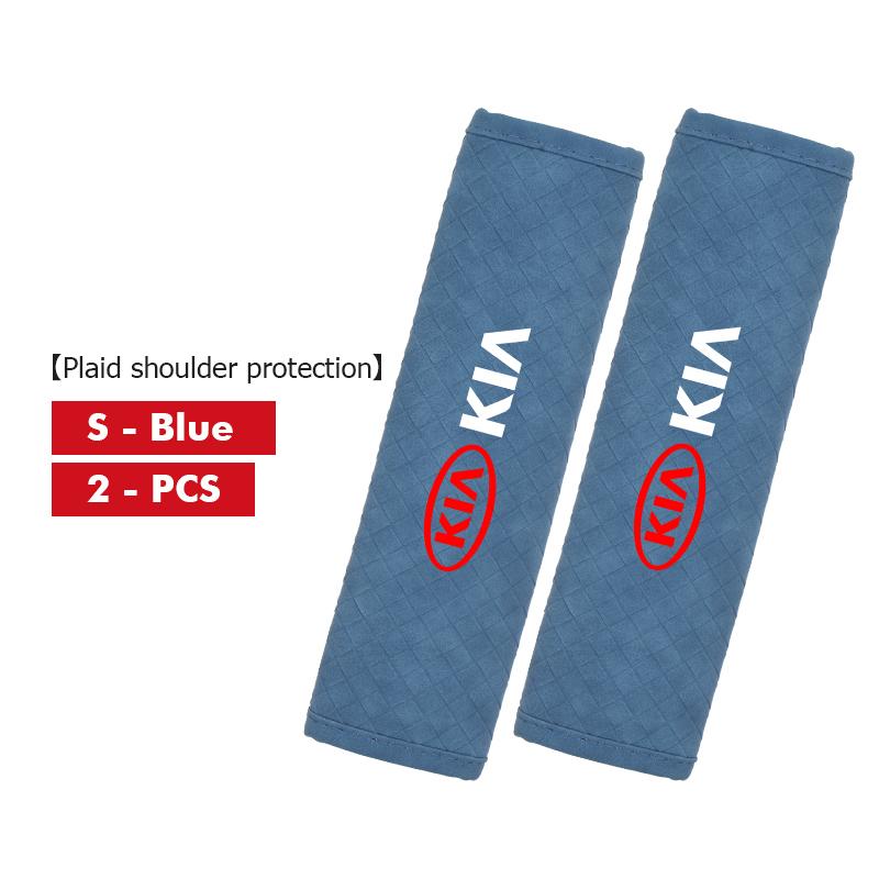 YQOF3 Leather Car Seat Belt Shoulder Pad Shoulder Strap Protection Pad For KIA Cerato Soul Venga Forte Spectra Sedona Niro Cadenza