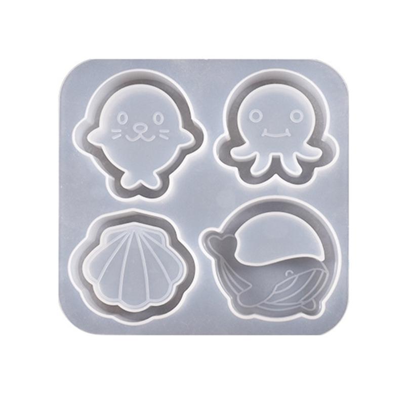 Marine Animals Silicone Mold Epoxy Resin Mold Quicksand Keychain Mold DIY Jewelry Pendant Tools Crafts Making Supplies