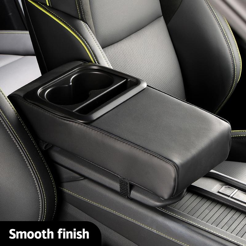 Aufbewahrungsbox für die Mittelkonsole im Auto mit Getränkehalter, Auto-Armlehnenkissen, Armlehnenkofferkissen mit Telefonständer für LKW-Fahrzeuge