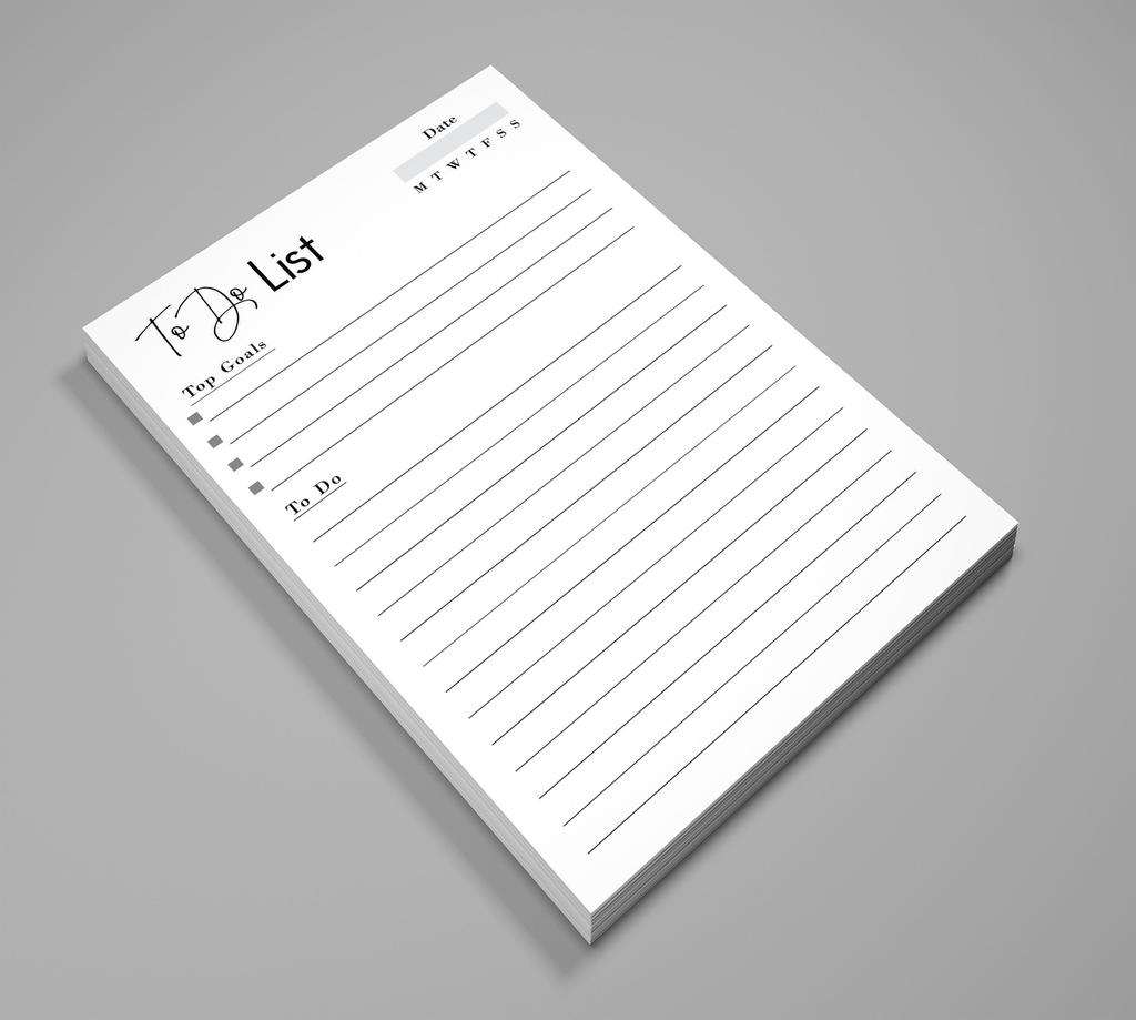 Inkdotpot Daily Planner List Pad Notepads Memo Pad, Undated To-Do List Tear Off pad - 4.5 x 7.5 Inches (50 Sheets) Organizer