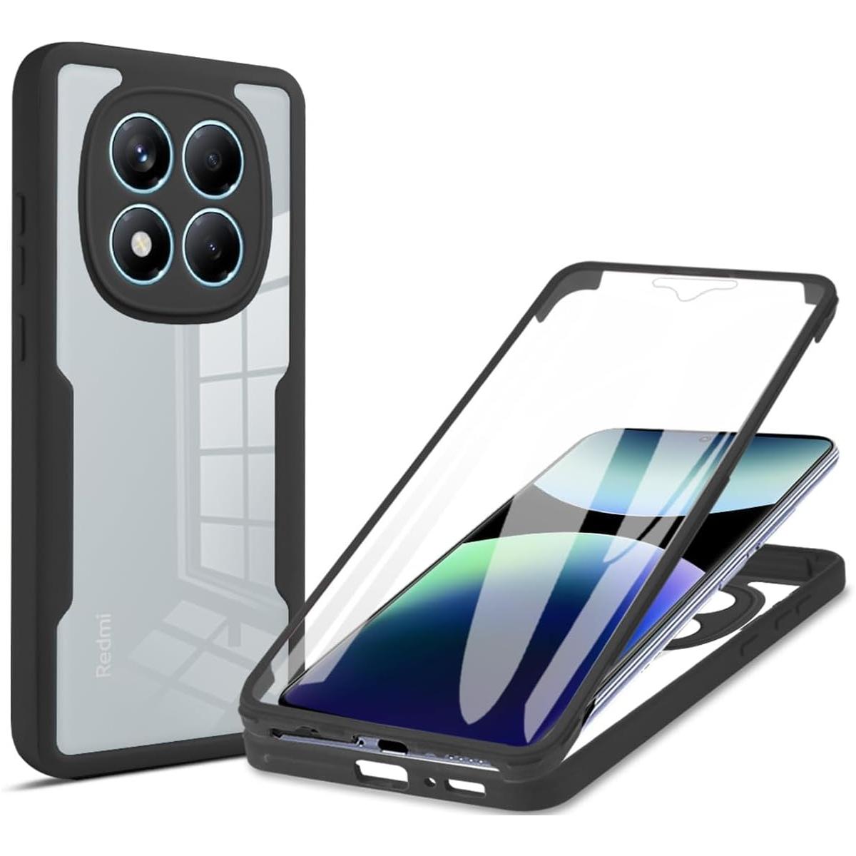 

Чехол для защиты всего тела с амортизацией для Xiaomi Redmi Note 15 Pro 5G Pro+ Plus Защитная крышка Защитное стекло Fundas Coque Redmi note 15 Pro 5G чёрный