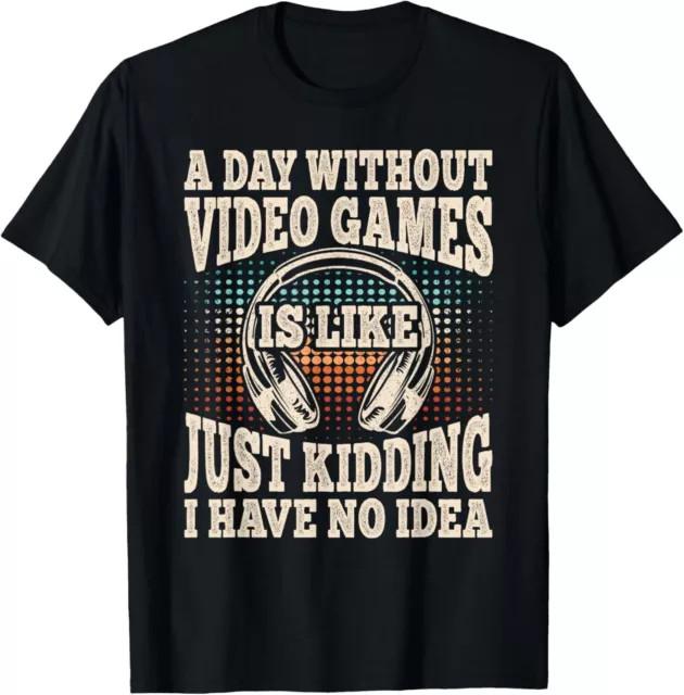 A Day Without Video Games Funny Video Gamer Gaming Retro Gift Tees S3xl