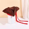 Adult Brown Pirate Captain Cap Holiday Party Vintage Tricorn Hat Pirate Cowboy Hat  Men Headwear