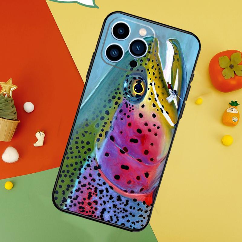 Brown Trout Fly Fishing Phone Case For iPhone 17 Pro Max 16 15 14 13 12 11 Pro Max Plus 12 13 Mini 16e 17 Air Cover