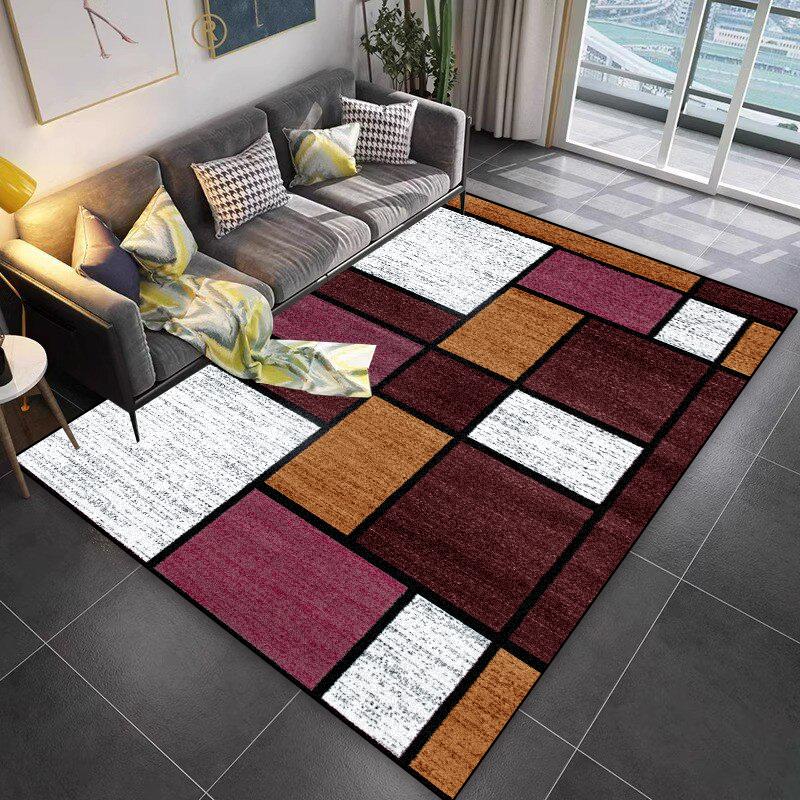 Lattice Design Carpet Living Room Geometric Pattern Decoration Sofa Non-slip Rugs 200x300 Lounge Short Velvet Coffee Tables Mats