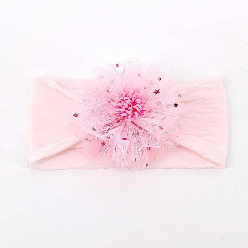 New mesh star flower headband, baby nylon headscarf headgear Babyhead