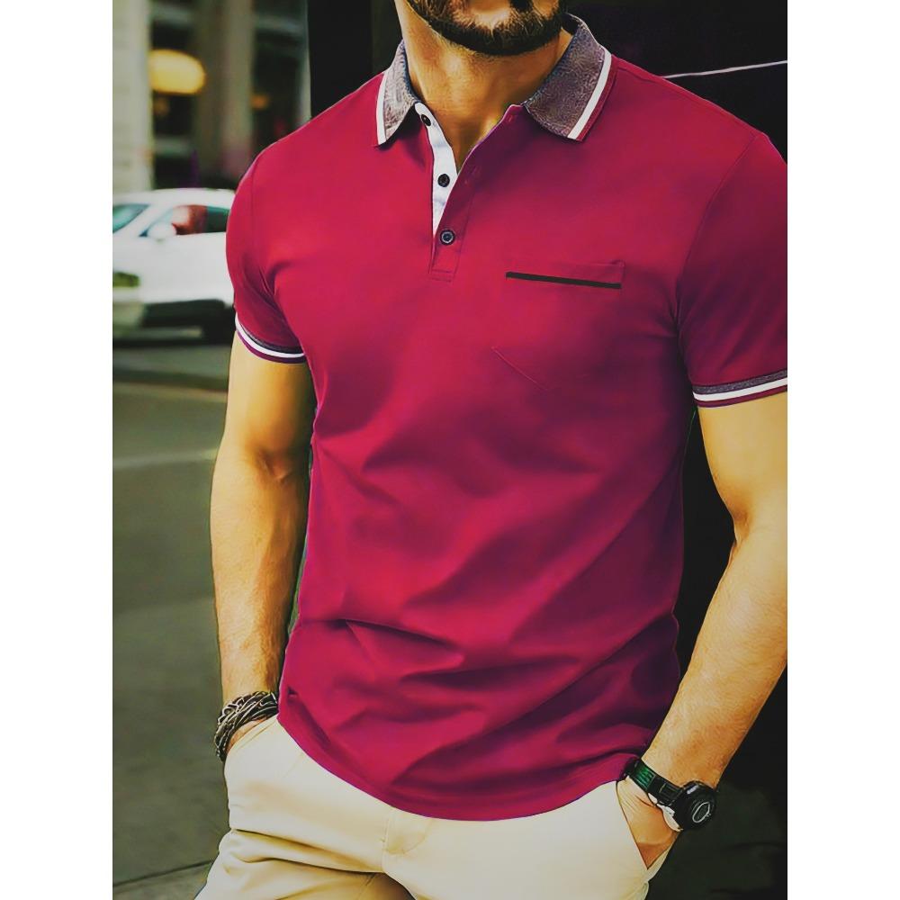 Men's New Summer Casual Short Sleeved Breathable Fashionable Polo Shirt
