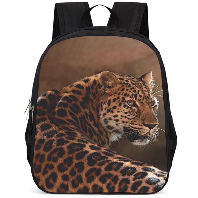 Spacious And Lightweight 15-inch 3d Leopard Backpack For School Kids