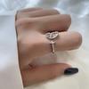 Zircon Four-Star Butterfly Ring Female Niche Fashion Cold Wind Personality Asymmetric Ring Flash Diamond Star Ring