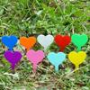 100Pcs Heart Shape Plant Tags Waterproof Gardening Labels Reusable Plastic Plant Markers for Plant Pots Flower Beds Herb Gardens