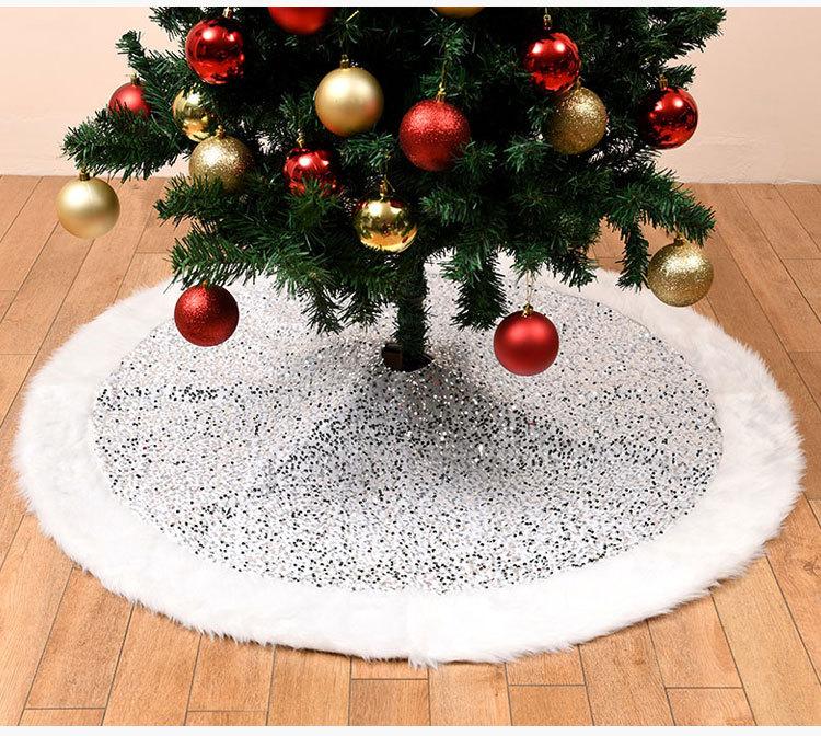 Christmas Tree Dress Plush Sequin Cloth Christmas Tree Apron Decorated Christmas Tree Dress
