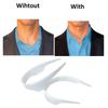 Adjustable Slick Collar Insert, Universal Shirt Collar Stays Support Stiffener for Men and Women, White and Transparent Plastic