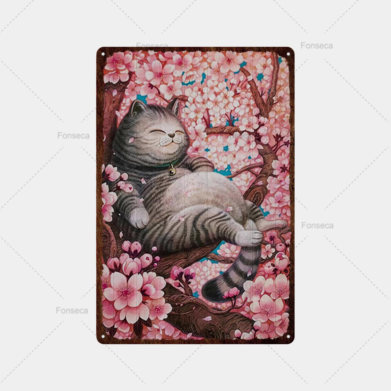 

Класний чорний кіт металева вивіска жерстяна вивіска металева ретро барна прикраса стіни бар клубний отвір металевий плакат 20x30cm